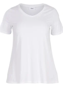 Einfarbiges basic T-Shirt aus Baumwolle