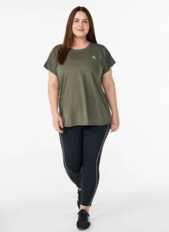 Einfarbiges Trainings-T-Shirt