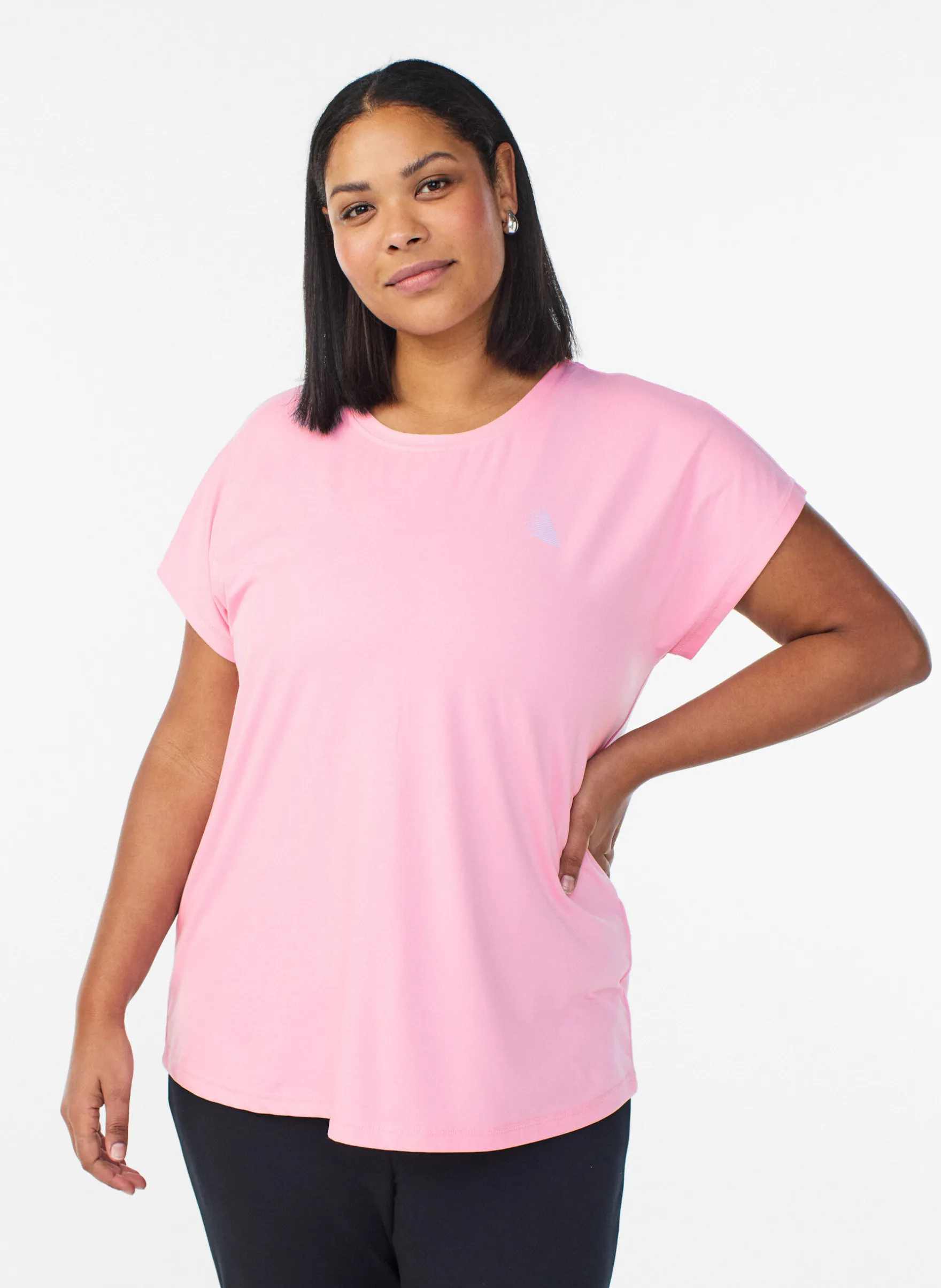 Einfarbiges Trainings-T-Shirt