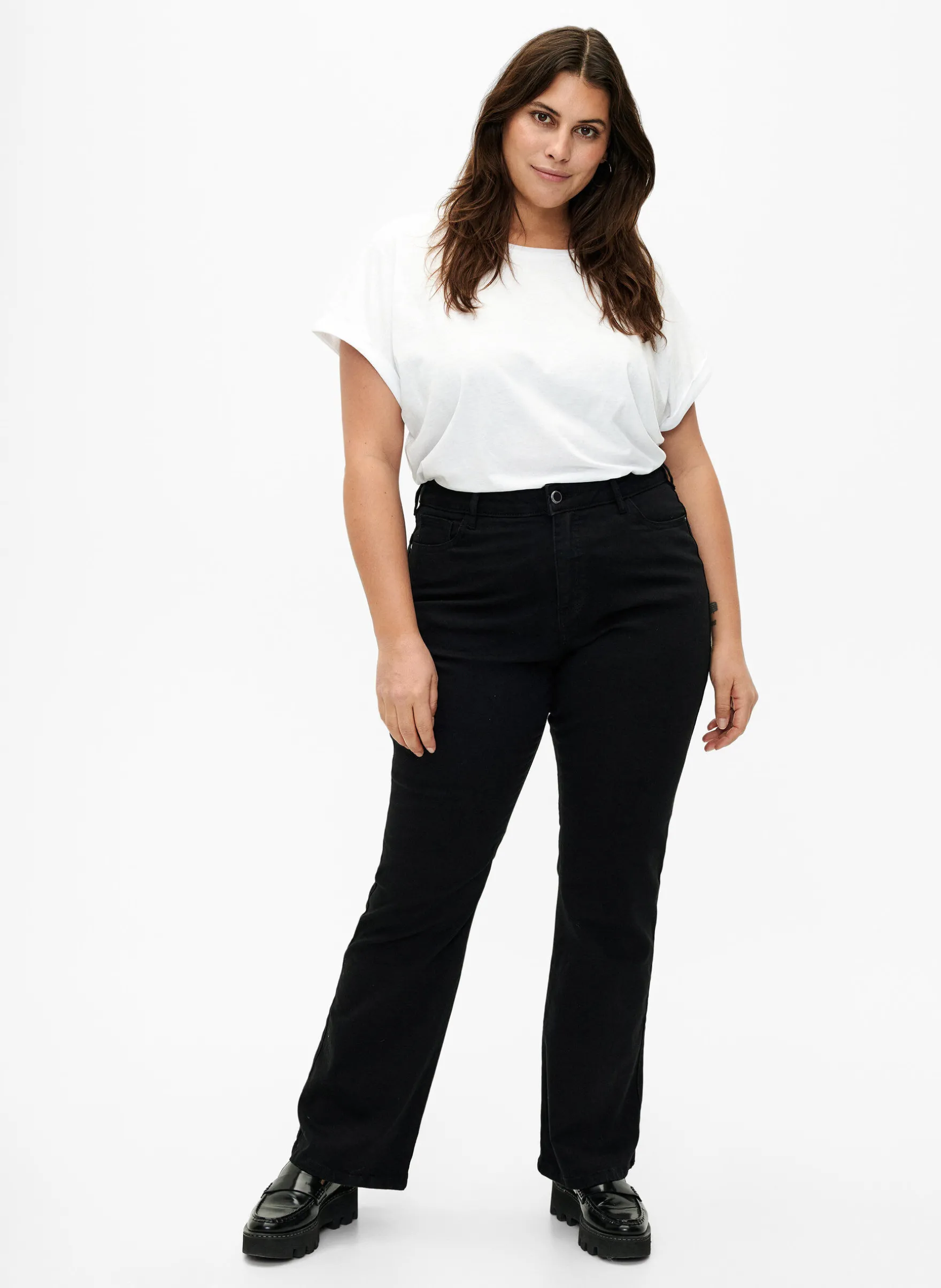 Ellen Bootcut-Jeans mit hoher Taille