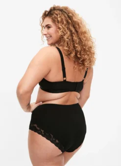 3er Pack Hipster-Panties mit Spitzenbündchen
