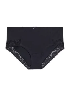 3er Pack Hipster-Panties mit Spitzenbündchen