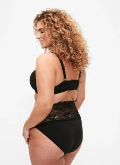 2er-Pack Höschen mit Spitzenband und hoher Taille