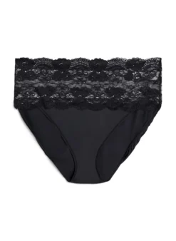 2er-Pack Höschen mit Spitzenband und hoher Taille