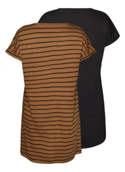 2er-Pack T-Shirt-Kleid mit kurzen Ärmeln