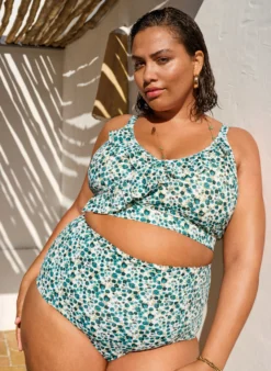 Extra hoch taillierte Bikini-Hose mit Blumenprint