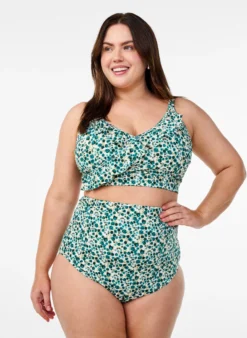 Extra hoch taillierte Bikini-Hose mit Blumenprint