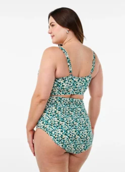 Extra hoch taillierte Bikini-Hose mit Blumenprint