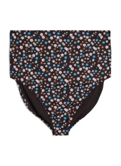 Extra hoch taillierter Bikini-Slip mit Blumenmuster