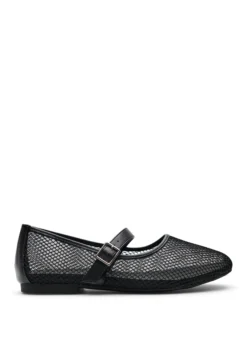 Extra Weite - Ballerina aus Mesh mit Riemen