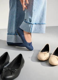 Extra Weite - Ballerina mit Schleife