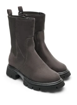 Extra Weite - Chunky-Stiefel aus Kunstwildleder