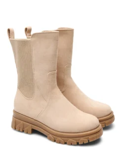 Extra Weite - Chunky-Stiefel aus Kunstwildleder