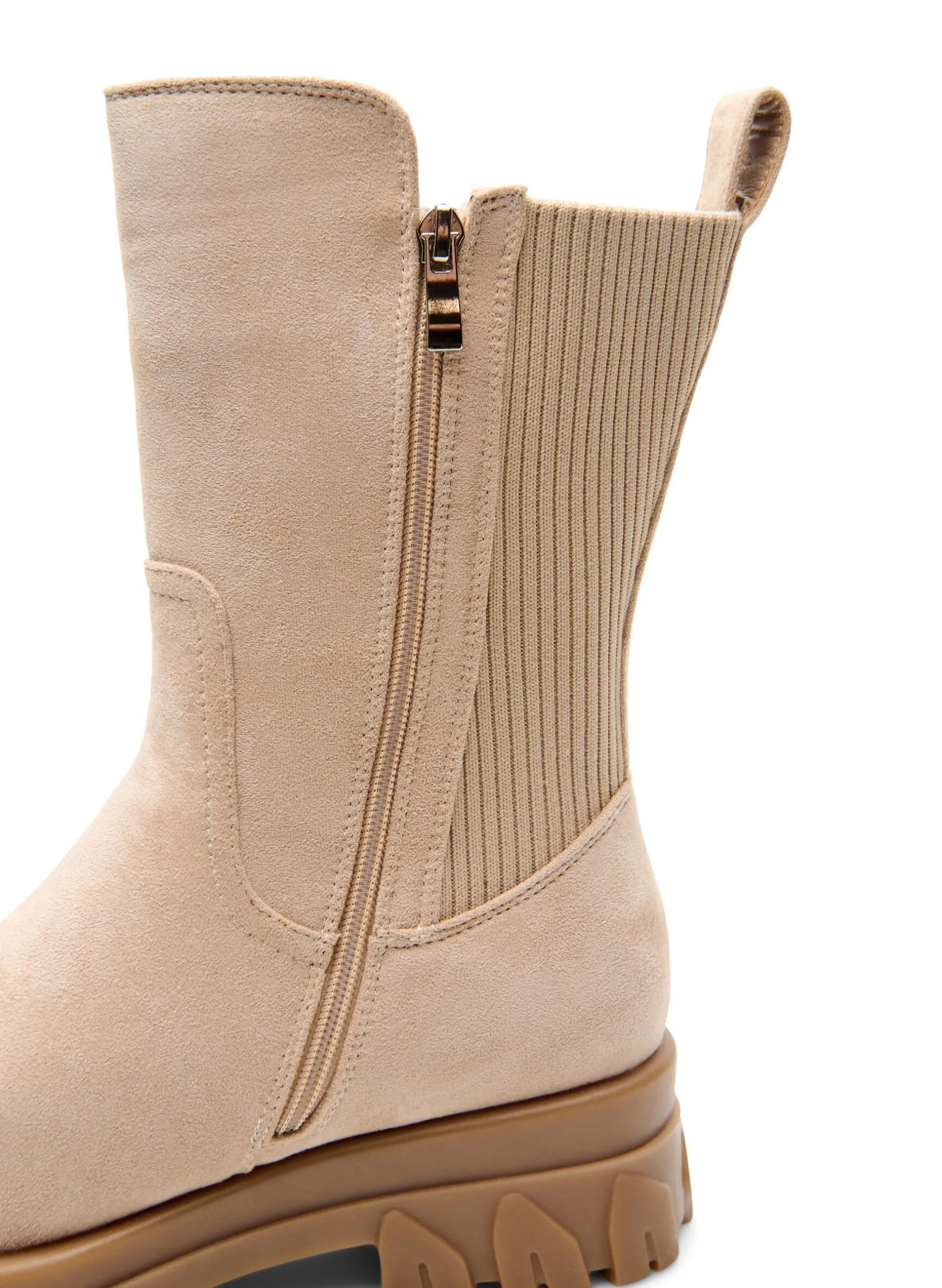 Extra Weite - Chunky-Stiefel aus Kunstwildleder