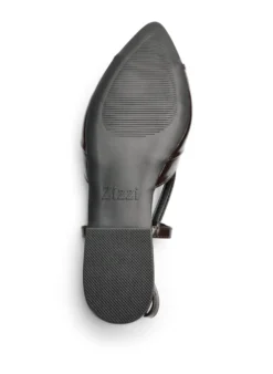 Extra Weite fit - Slingback mit Schleifendetail in Lackoptik