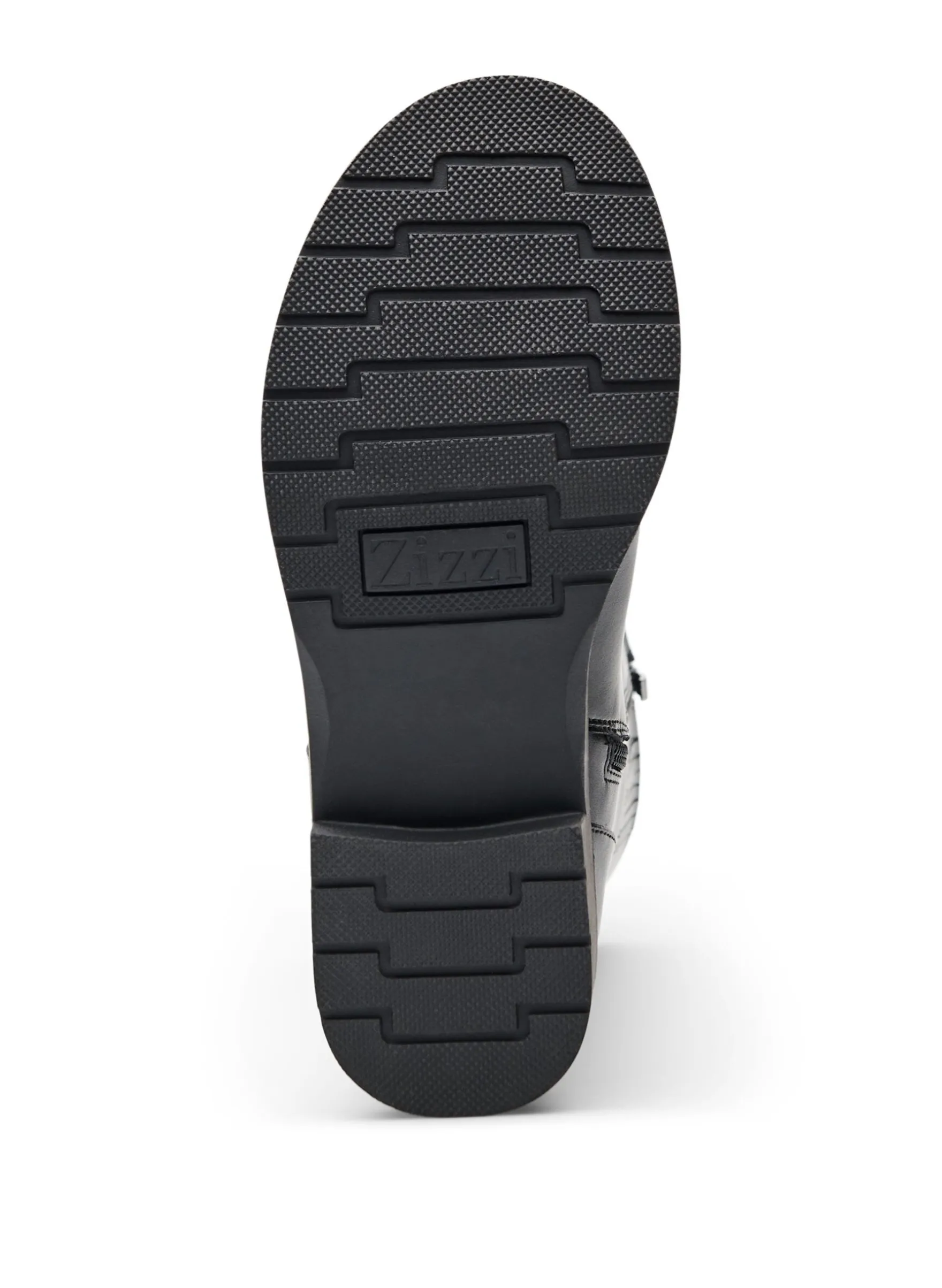 Extra Weite - Hoher Stiefel aus Leder mit Zierschnallen