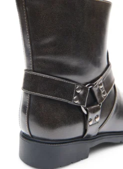 Extra Weite - Kurzer Bikerstiefel