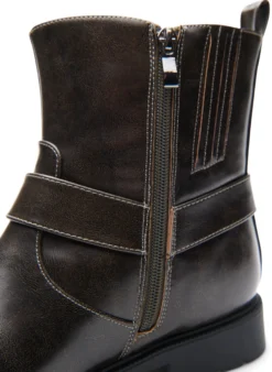 Extra Weite - Kurzer Bikerstiefel