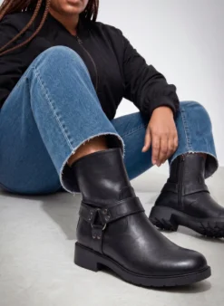 Extra Weite - Kurzer Bikerstiefel