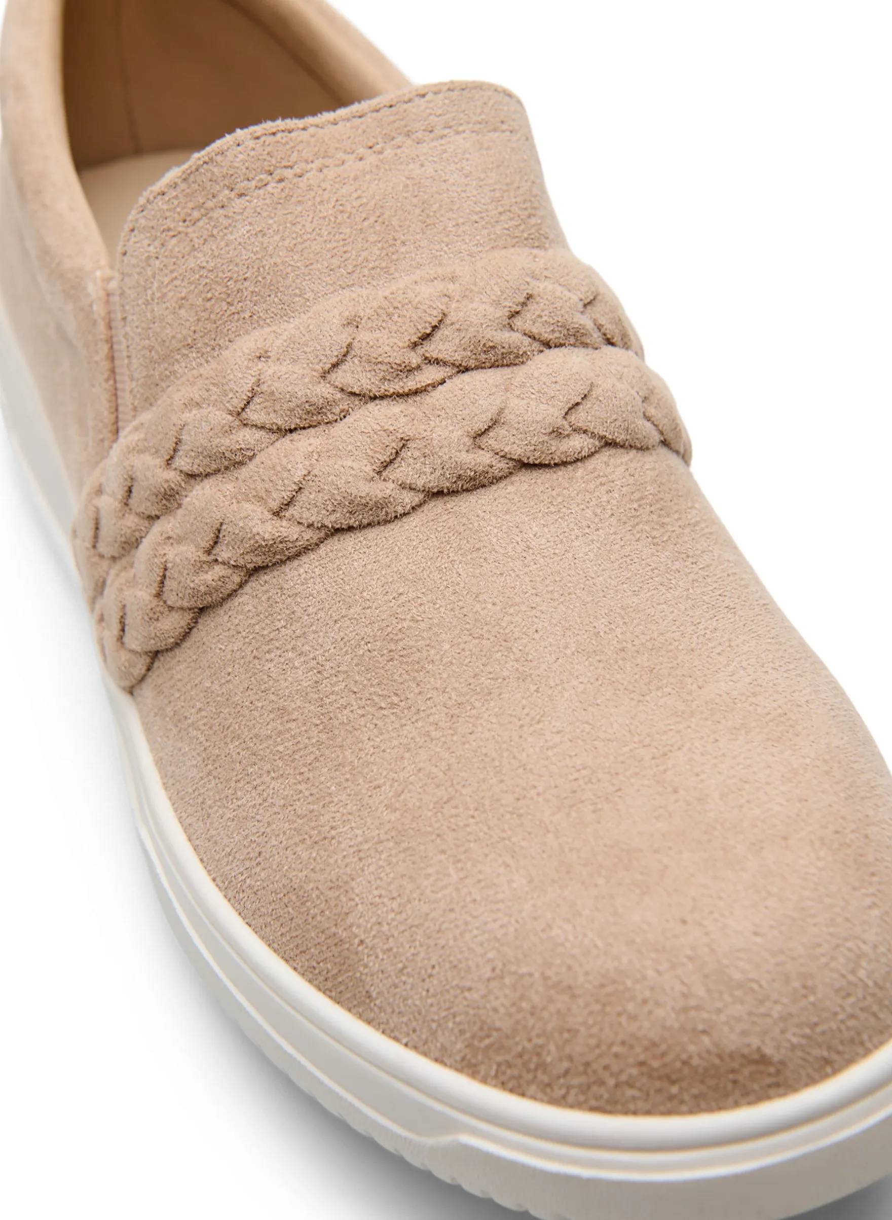 Extra Weite - Schuhe aus Wildlederimitat mit geflochtenen Riemen