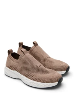 Extra Weite - Sneaker aus Stretch-Strick mit Glitzerfaden