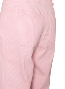 Farbige Myra Jeans mit Streifen und weiten Beinen
