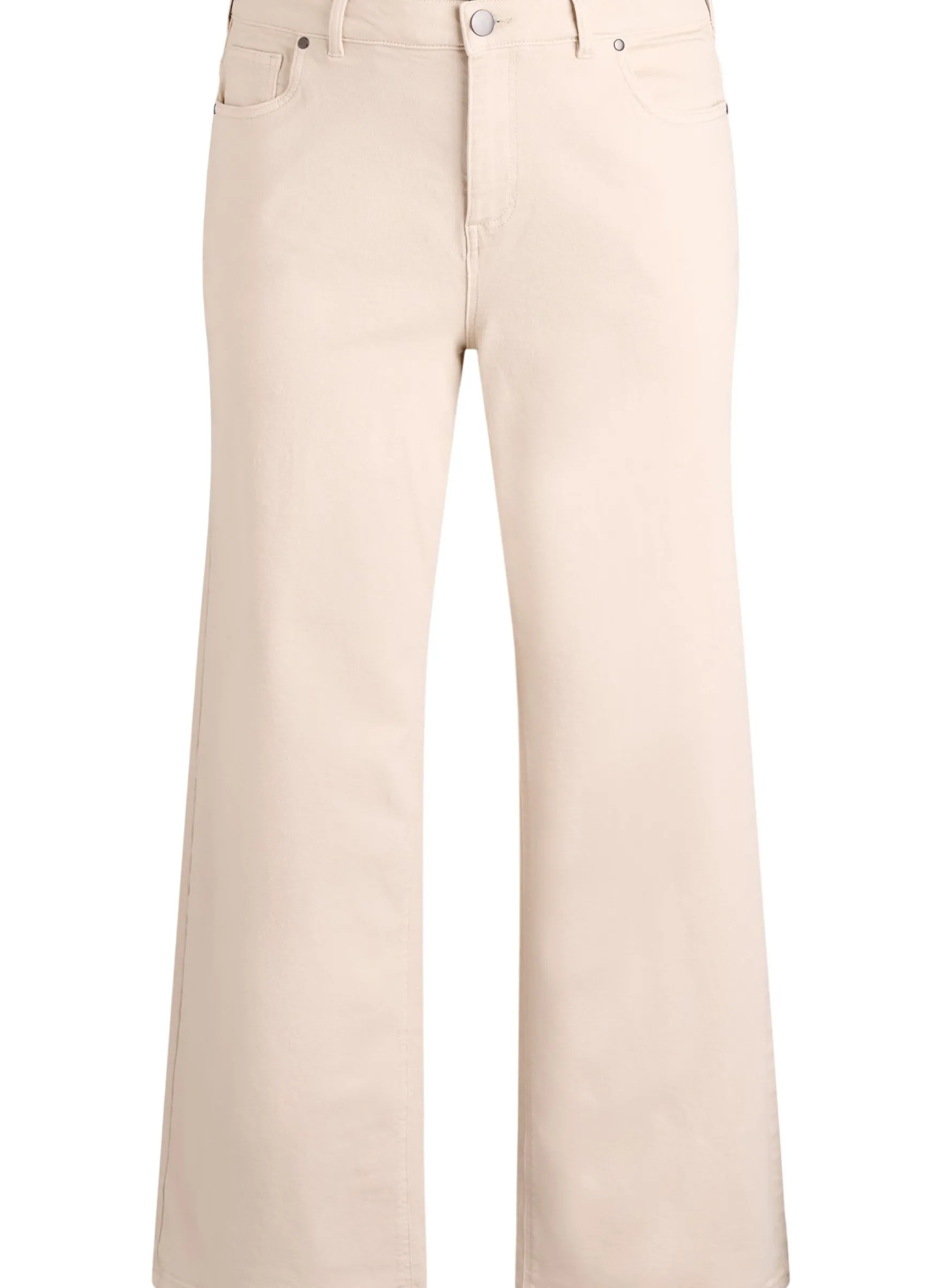 Farbige Myra Jeans mit weiter Passform und hoher Taille