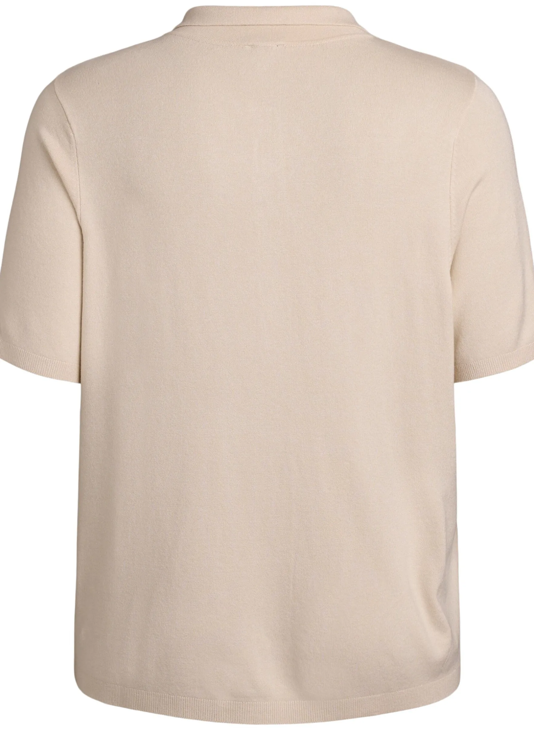 Feinstrick-Poloshirt mit kurzen Ärmeln