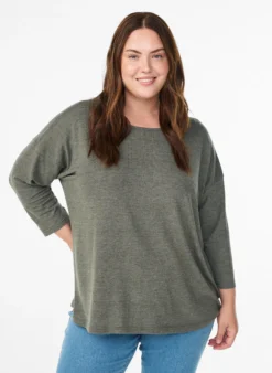 FLASH - Bluse aus Jersey mit 3/4-Ärmeln