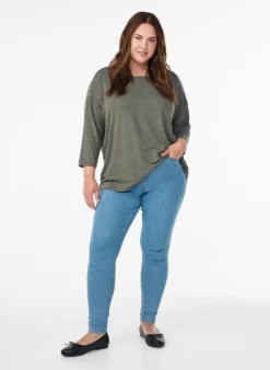 FLASH - Bluse aus Jersey mit 3/4-Ärmeln