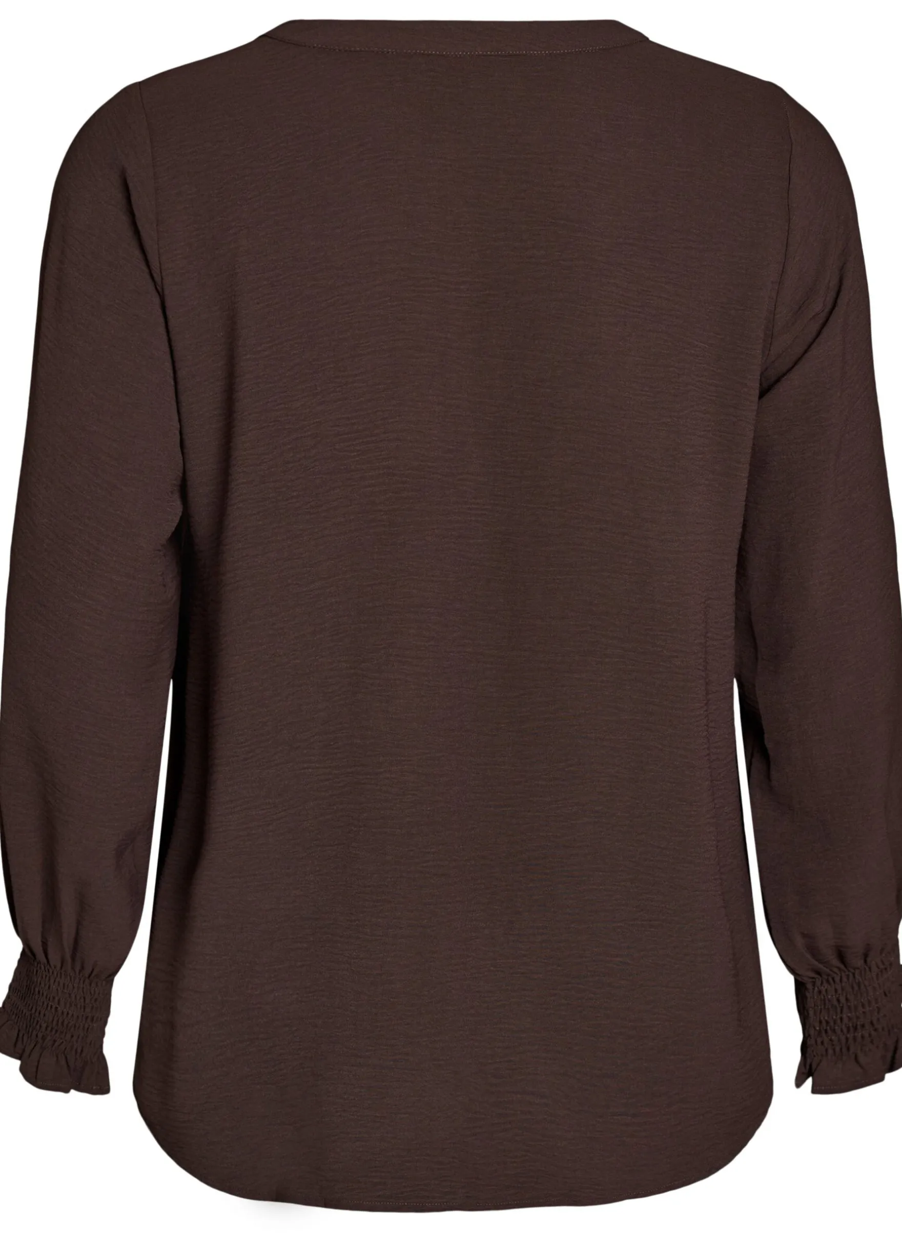 FLASH - Bluse mit Smockbündchen und V-Ausschnitt
