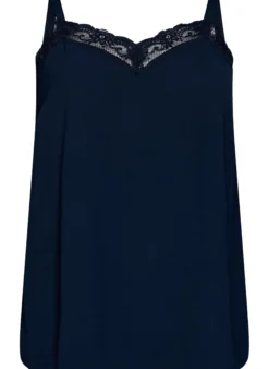 FLASH - Cami-Top mit V-Ausschnitt und Spitzen