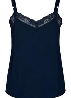 FLASH - Cami-Top mit V-Ausschnitt und Spitzen