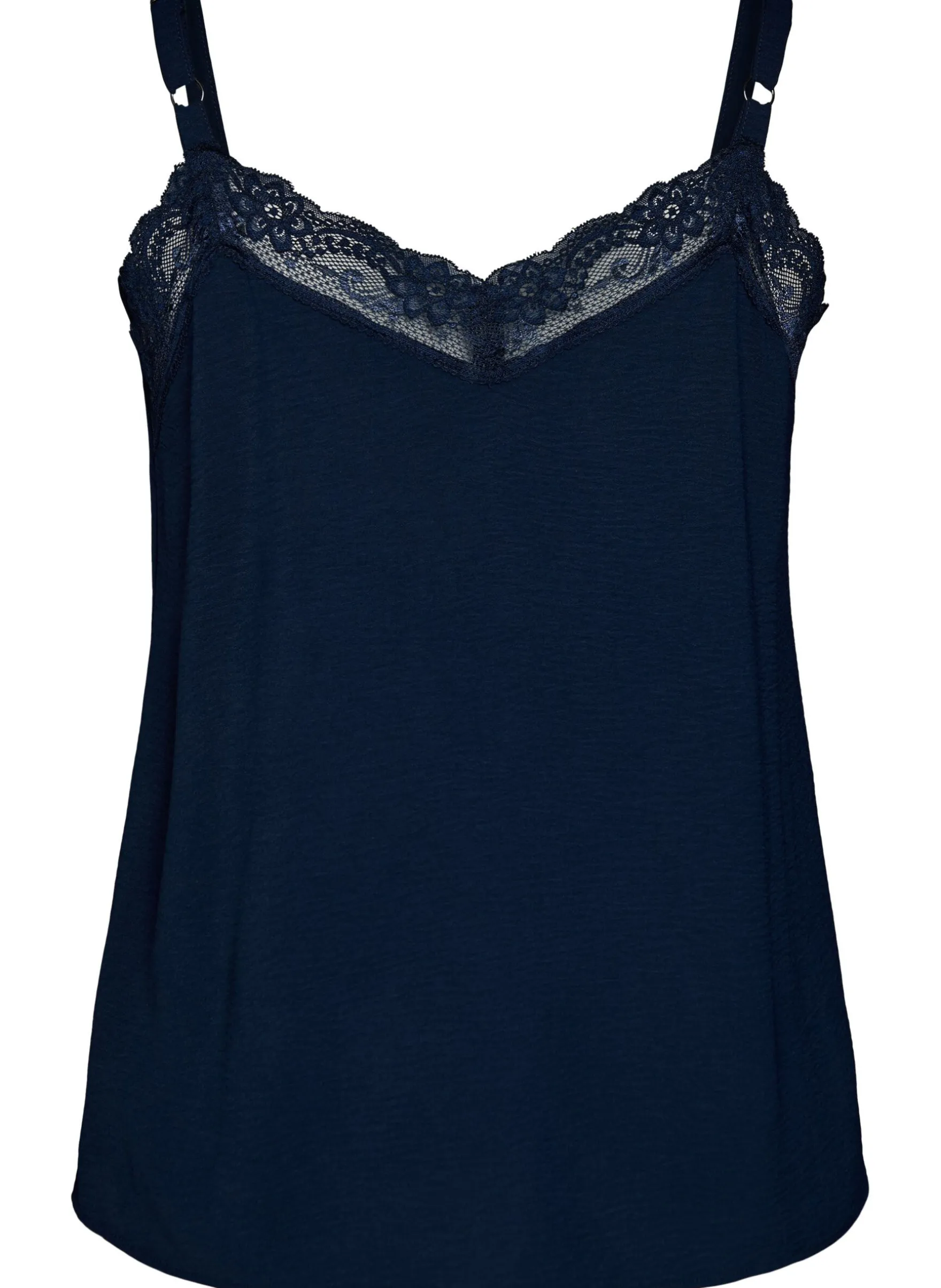 FLASH - Cami-Top mit V-Ausschnitt und Spitzen