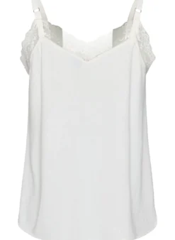FLASH - Cami-Top mit V-Ausschnitt und Spitzen