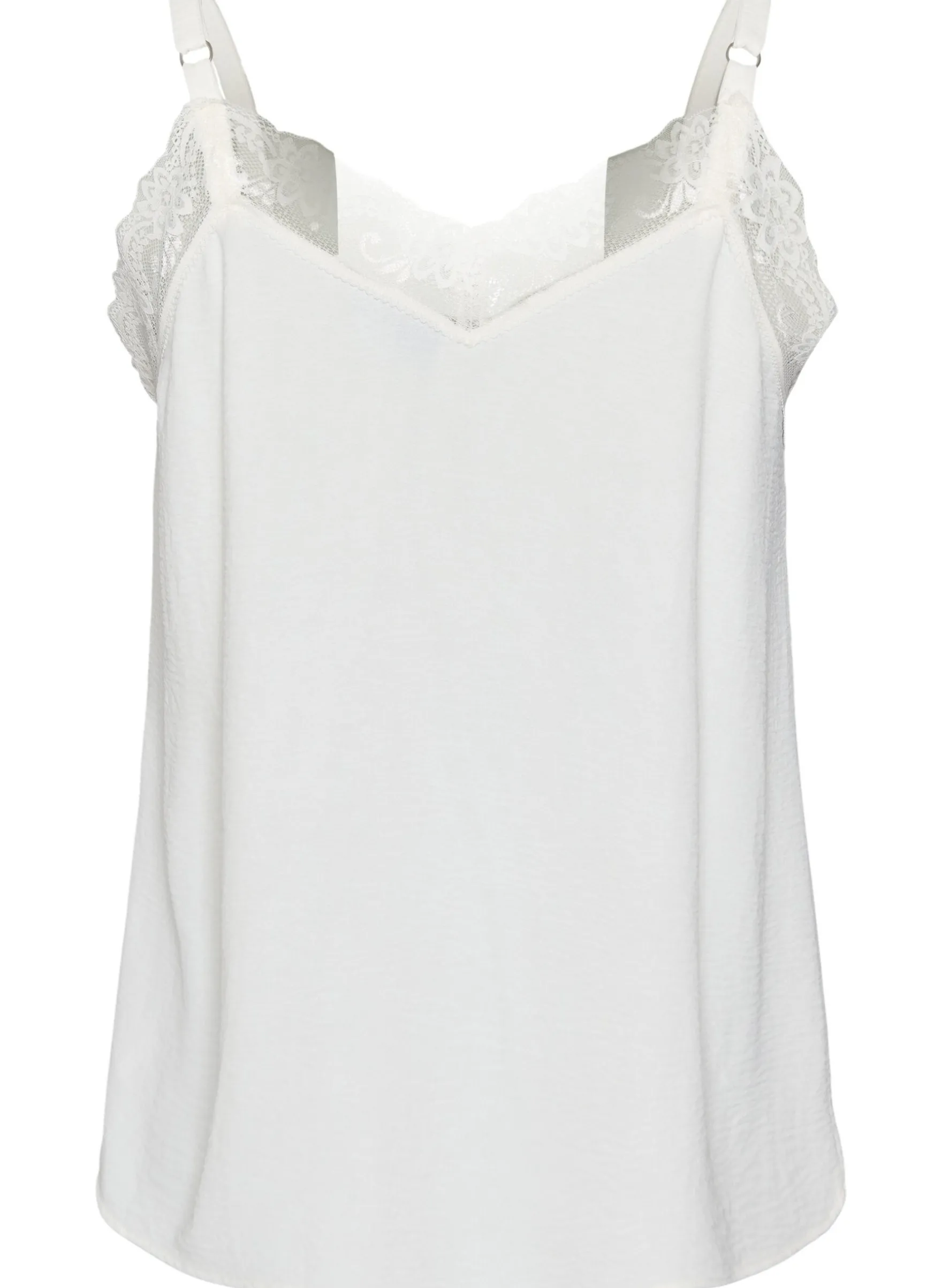 FLASH - Cami-Top mit V-Ausschnitt und Spitzen