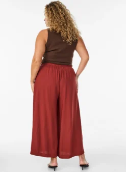 FLASH - Culottes aus Viskose mit hoher Taille und weiten Beinen