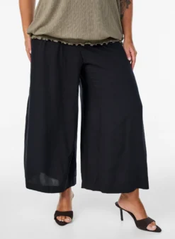 FLASH - Culottes aus Viskose mit hoher Taille und weiten Beinen