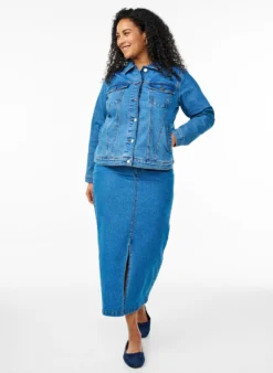 FLASH - Denim-Jacke aus elastischer Baumwollmischung