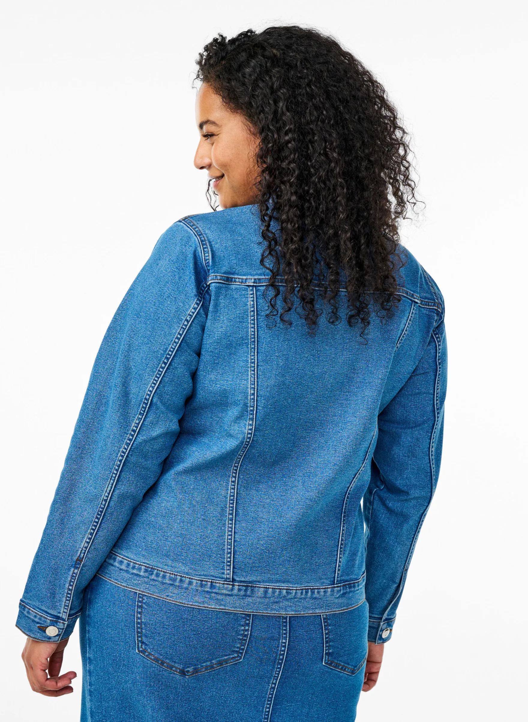 FLASH - Denim-Jacke aus elastischer Baumwollmischung