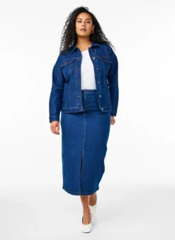 FLASH - Denim-Jacke aus elastischer Baumwollmischung
