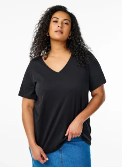 FLASH - 2er-Pack T-Shirts mit V-Ausschnitt