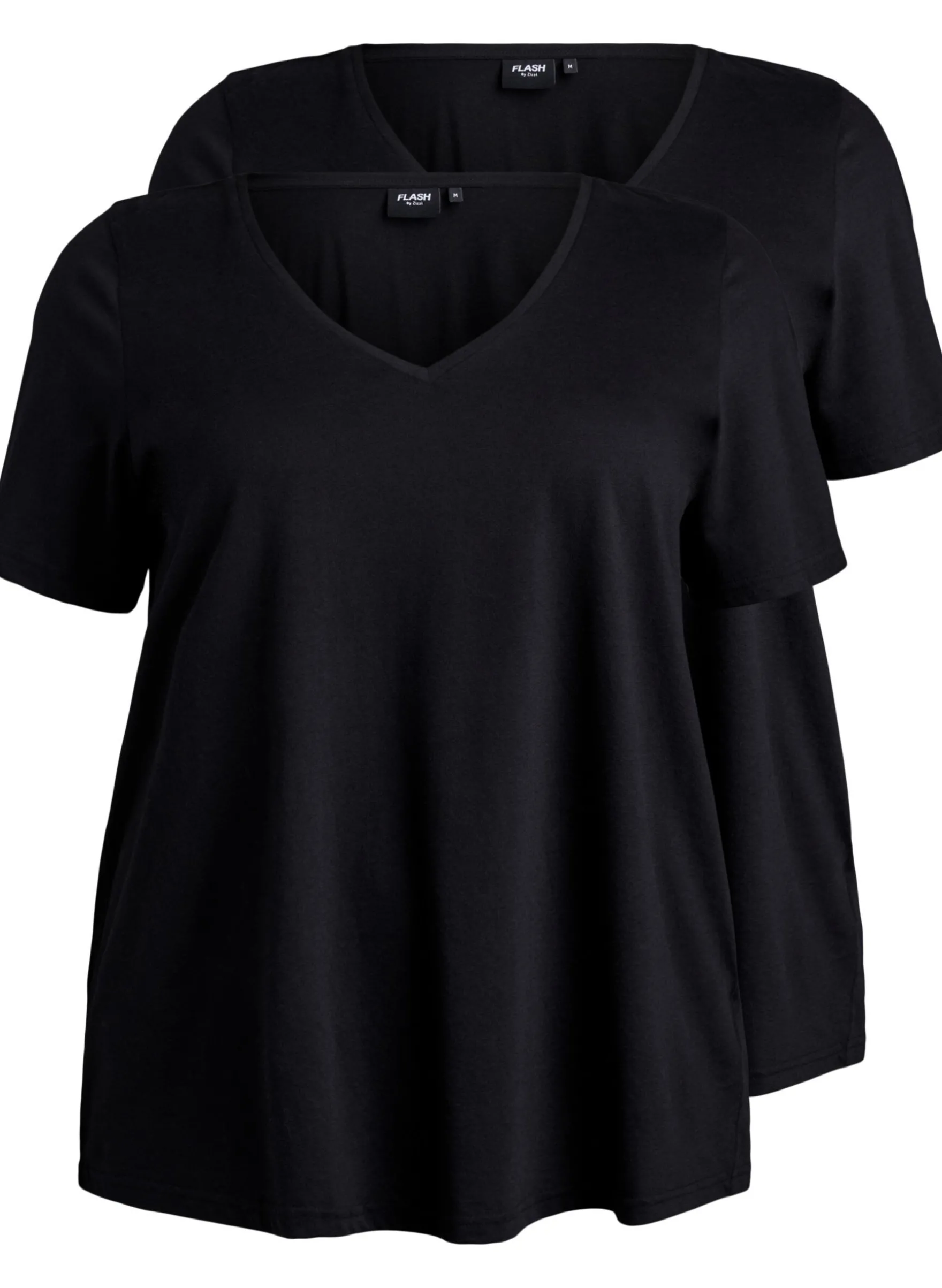 FLASH - 2er-Pack T-Shirts mit V-Ausschnitt