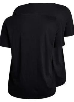 FLASH - 2er-Pack T-Shirts mit V-Ausschnitt