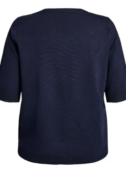 FLASH - Fein gestrickte Bluse mit kurzen Ärmeln