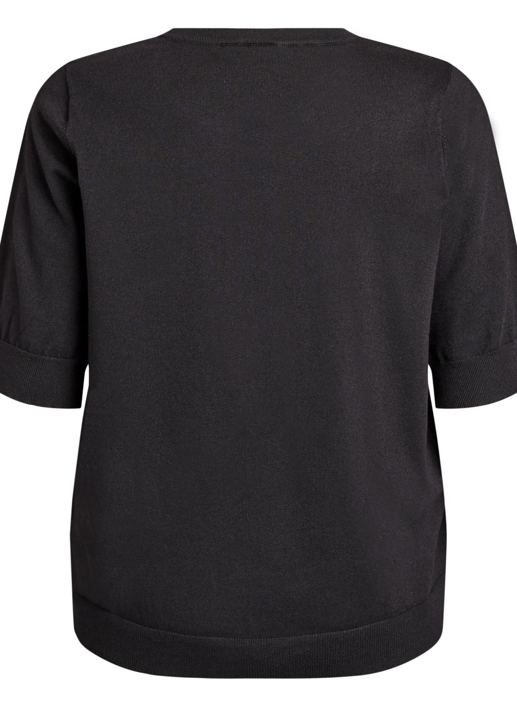 FLASH - Fein gestrickte Bluse mit kurzen Ärmeln