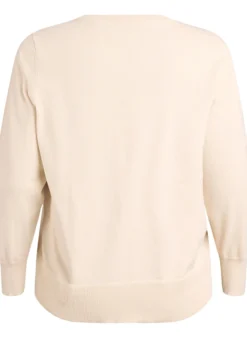FLASH - Feinstrick-Strickjacke mit Rundhalsausschnitt