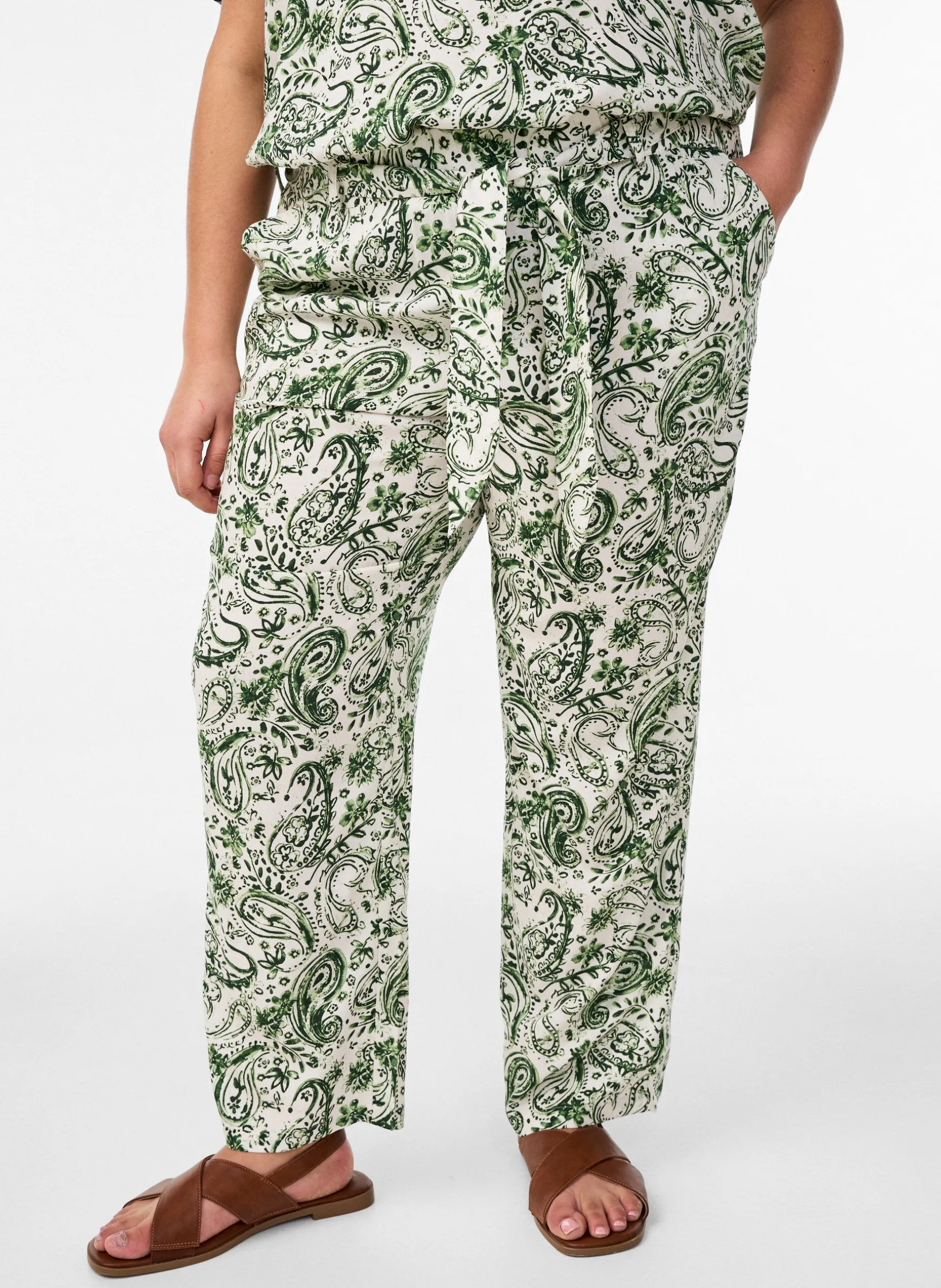 FLASH - Hoch taillierte Hose aus Viskose