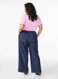 FLASH - Hose in Denim-Optik mit Kontrastnähten