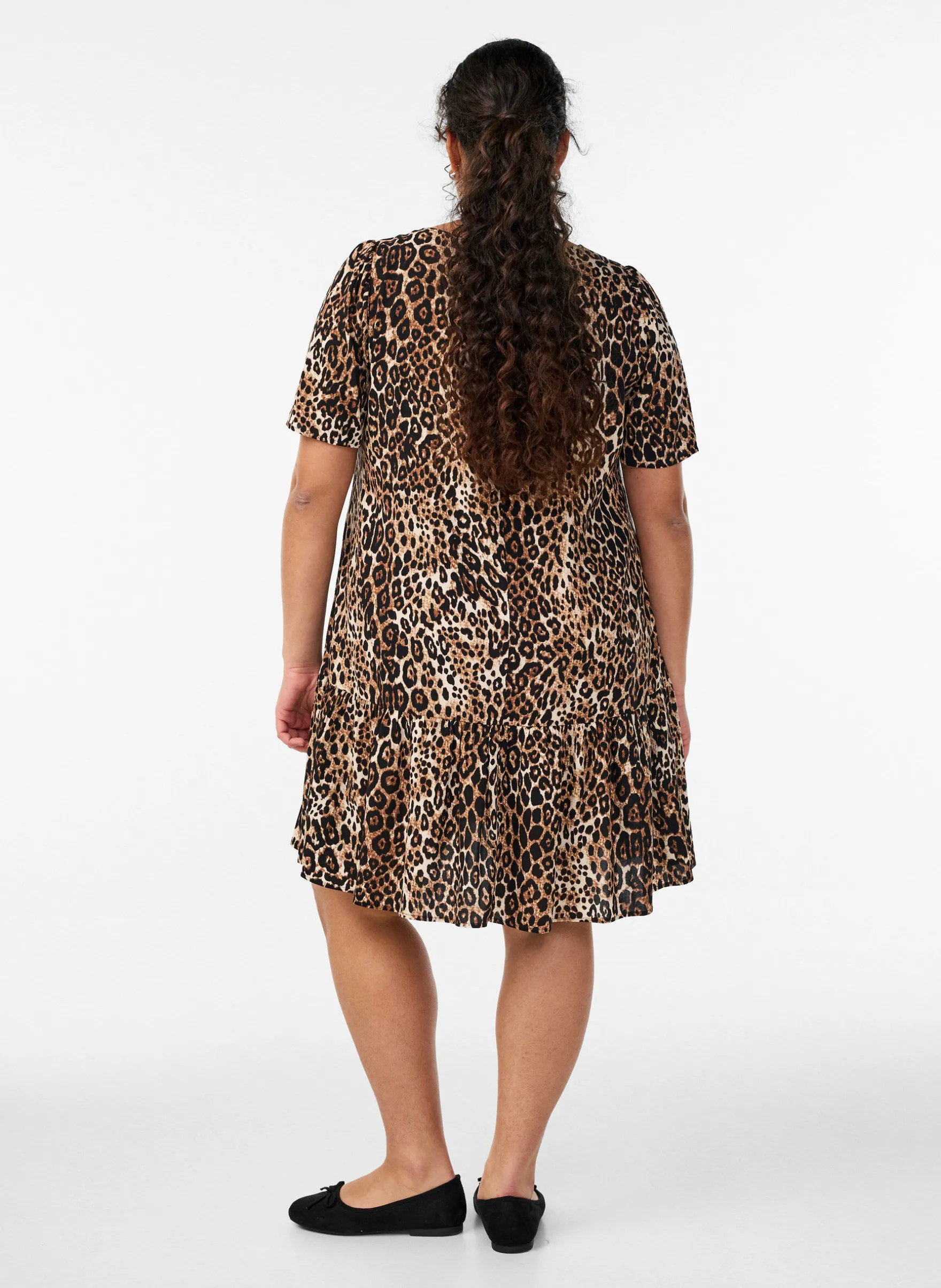 FLASH - Kleid aus Viskose mit Schnittlinie